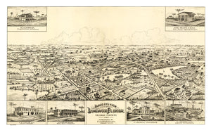 Vintage Map of Longwood, Florida 1885