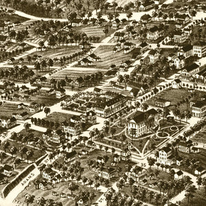 Vintage Map of Tallahassee, Florida 1885