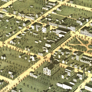 Vintage Map of Bowling Green, Kentucky 1871