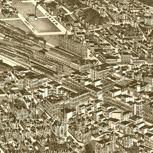 Vintage Map of Chattanooga, Tennessee 1886