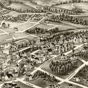 Vintage Map of Harriman, Tennessee 1892