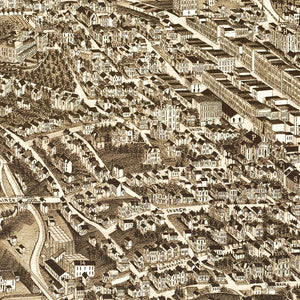 Vintage Map of Knoxville, Tennessee 1886