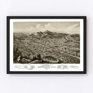Vintage Map of Anniston, Alabama 1888
