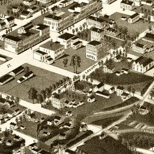 Vintage Map of Gadsden, Alabama 1887