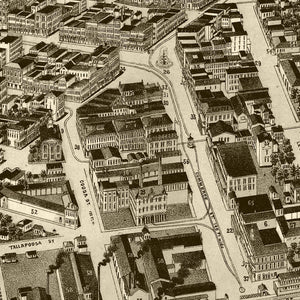 Vintage Map of Montgomery, Alabama 1887