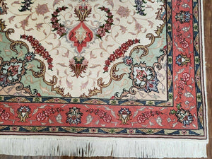3' 4" X 5' Vintage Handmade Ultra Fine Floral Oriental Turkish Rug Carpet Wow