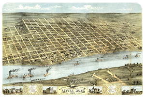 Vintage Map of Little Rock, Arkansas 1871