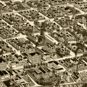 Vintage Map of Little Rock, Arkansas 1887
