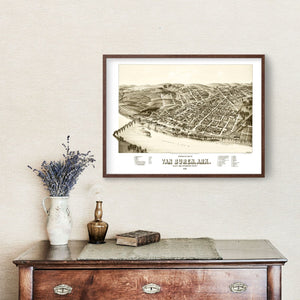 Vintage Map of Van Buren, Arkansas 1888