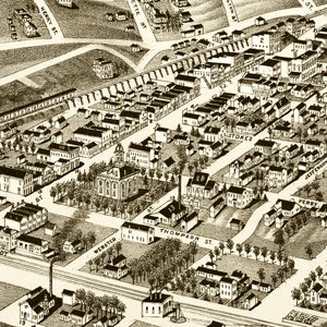Vintage Map of Van Buren, Arkansas 1888