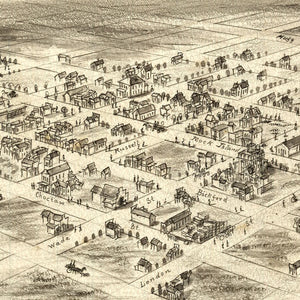 Vintage Map of El Reno, Oklahoma 1891