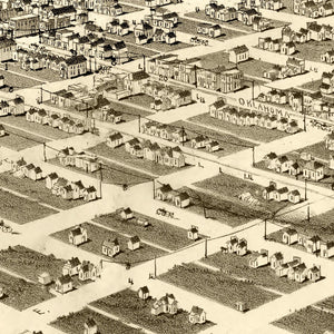Vintage Map of Guthrie, Oklahoma 1890