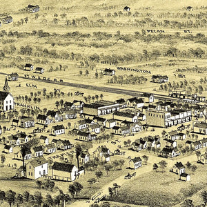 Vintage Map of Alvord, Texas 1890