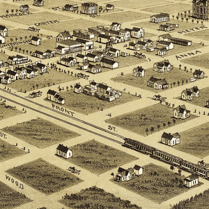 Vintage Map of Childress, Texas 1890