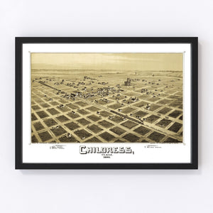 Vintage Map of Childress, Texas 1890
