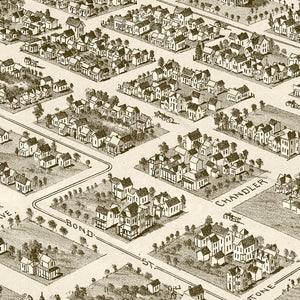 Vintage Map of Denison, Texas 1891