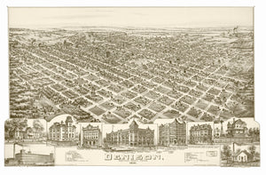 Vintage Map of Denison, Texas 1891