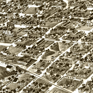 Vintage Map of Fort Worth, Texas 1886