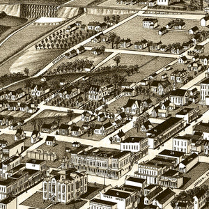 Vintage Map of Greenville, Texas 1886