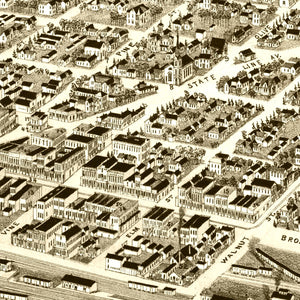 Vintage Map of Texarkana, Texas 1888