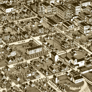 Vintage Map of Waco, Texas 1886