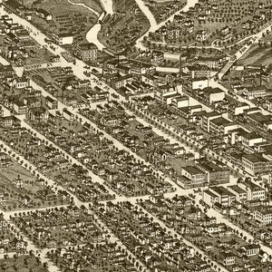 Vintage Map of Akron, Ohio 1882