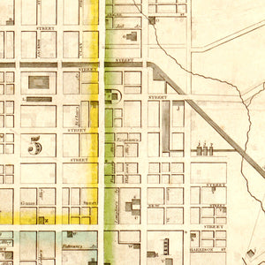 Vintage Map of Cincinnati, Ohio 1841
