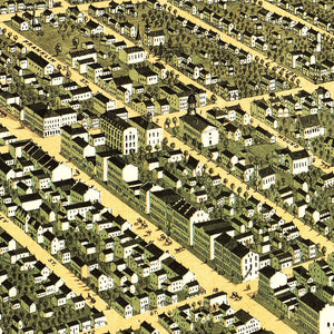Vintage Map of Circleville, Ohio 1876