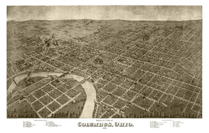 Vintage Map of Columbus, Ohio 1872