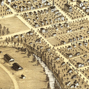 Vintage Map of Elyria, Ohio 1868