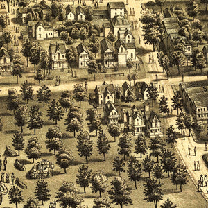 Vintage Map of Sandusky, Ohio 1884