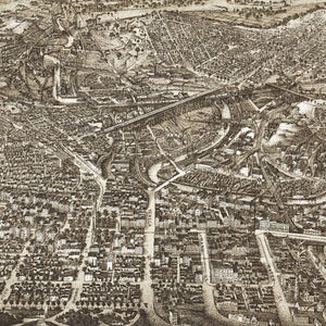Vintage Map of Lima, Ohio 1892