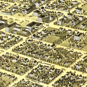Vintage Map of Mount Vernon, Ohio 1870