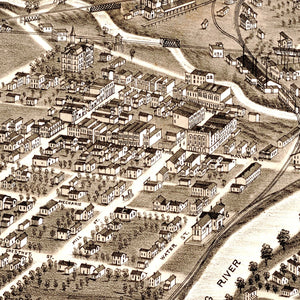 Vintage Map of Niles, Ohio 1882