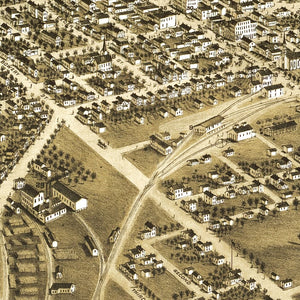 Vintage Map of Ravenna, Ohio 1882