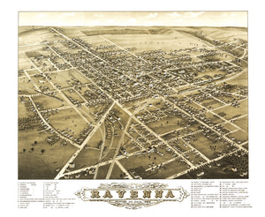 Vintage Map of Ravenna, Ohio 1882