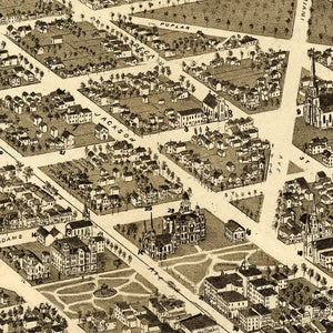 Vintage Map of Sandusky, Ohio 1883