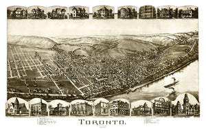 Vintage Map of Toronto, Ohio 1899