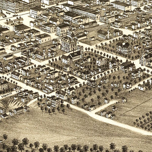 Vintage Map of Youngstown, Ohio 1882