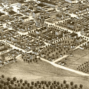 Vintage Map of Yougstown, Ohio 1882