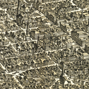 Vintage Map of Richmond, Indiana 1884
