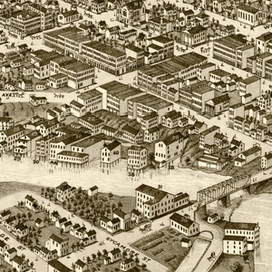 Vintage Map of South Bend, Indiana 1874
