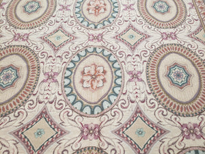 New Needlepoint Rug, 6x9 Needlepoint Carpet, Flatweave Rug, Vicotorian French European English Decor, Elegant Rug for Living Room, Handmade