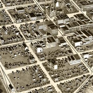 Vintage Map of South Bend, Indiana 1890
