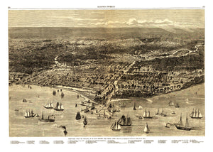 Vintage Map of Chicago, Illinois 1871