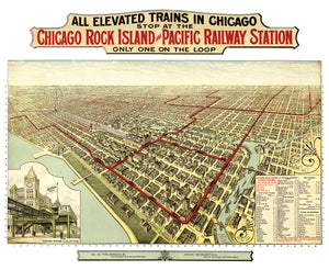 Vintage Map of Chicago, Illinois 1897