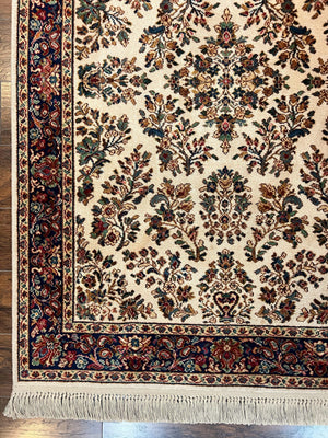Karastan Rug 4x6, Karastan Ivory Sarouk #760 Wool Carpet, Vintage Original Collection 700 Series Discontinued, Floral Oriental Rug