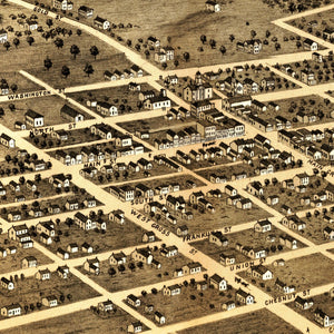 Vintage Map of Mount Sterling, Illinois 1869