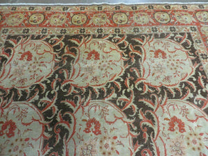 6' X 8' Vintage Handmade Pakistan Floral Oriental Wool Rug Details Organic Nice