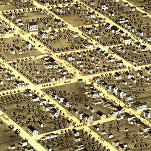 Vintage Map of Princeton, Illinois 1870